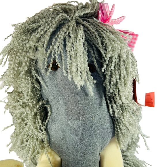 New! Vintage Kicks Kamar Mogul Jr yarn hair plush mammoth elephant - Picture 3 of 16